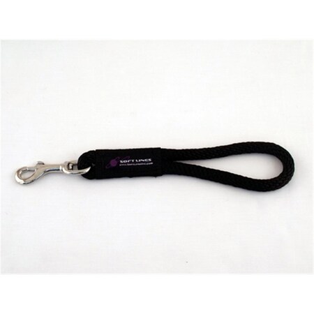 Soft Lines Dog Snap Leash 0.5 In. Diameter By 1 Ft. - Black SO456439